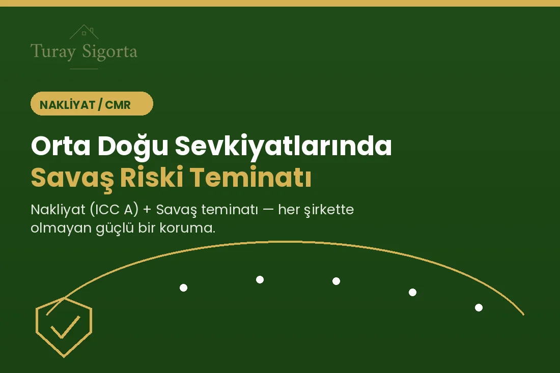 Orta Doğu Karayolu Sevkiyatlarında Nakliyat Savaş Riski Teminatı